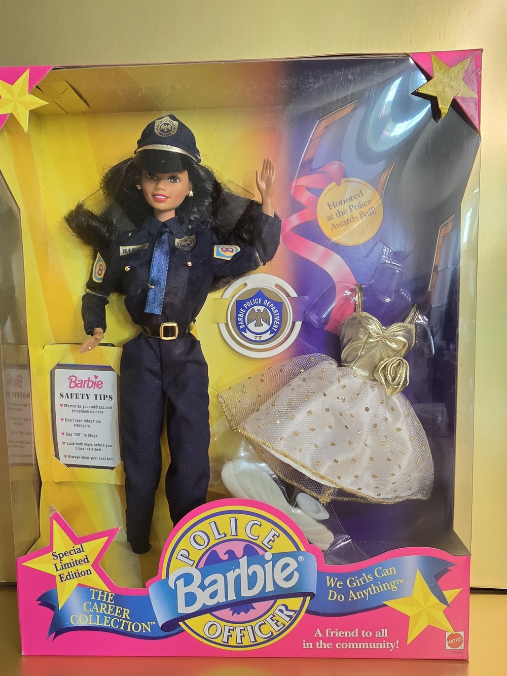 Barbie Police Officer Doll in Navy and Gold Accents